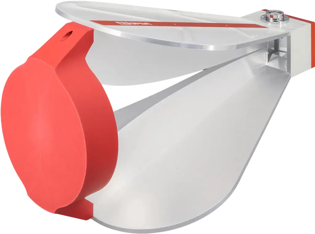 QRHX34 quad ridged horn antenna with its red integral lens