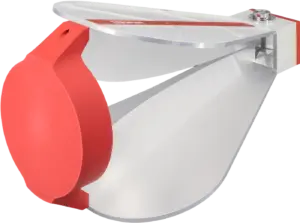 QRHX34 quad ridged horn antenna with its 3D-printed lens