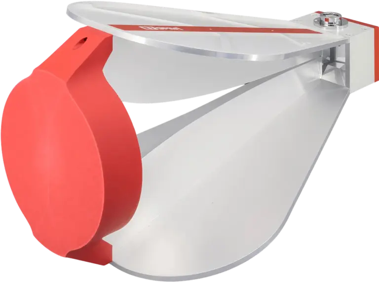 QRHX34 quad ridged horn antenna with its red integral lens